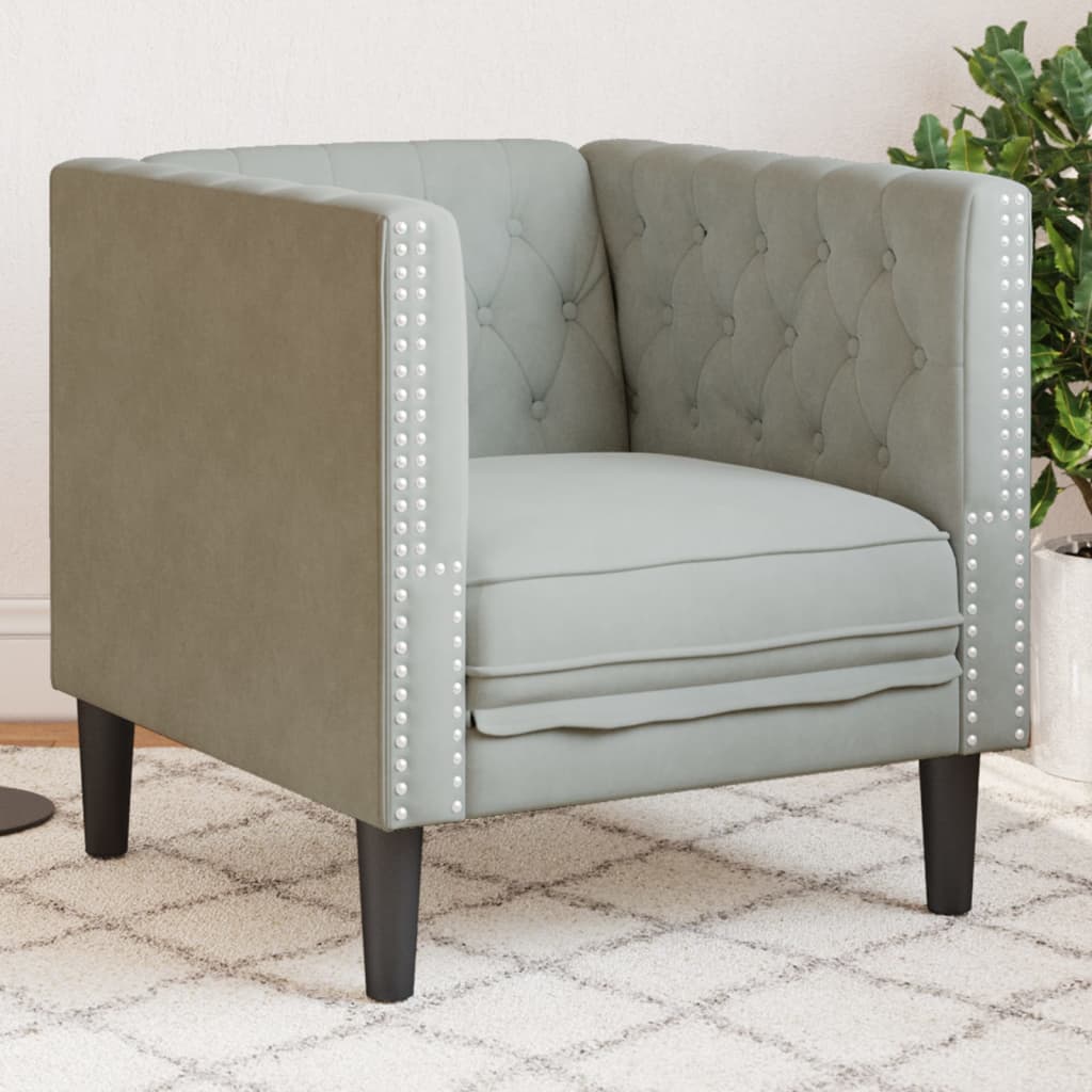 3-Personers Chesterfield-Sofa Med Bolsterpuder Fløjl