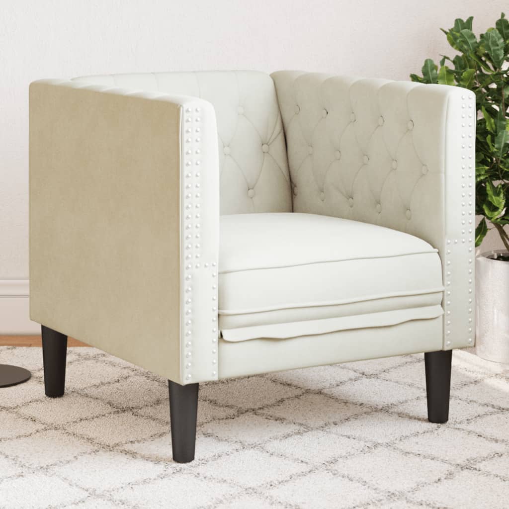 3-Personers Chesterfield-Sofa Med Bolsterpuder Fløjl