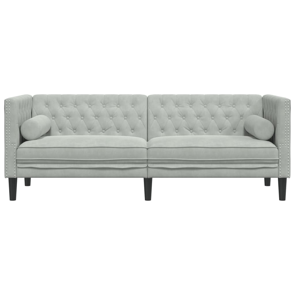 3-Personers Chesterfield-Sofa Med Bolsterpuder Fløjl