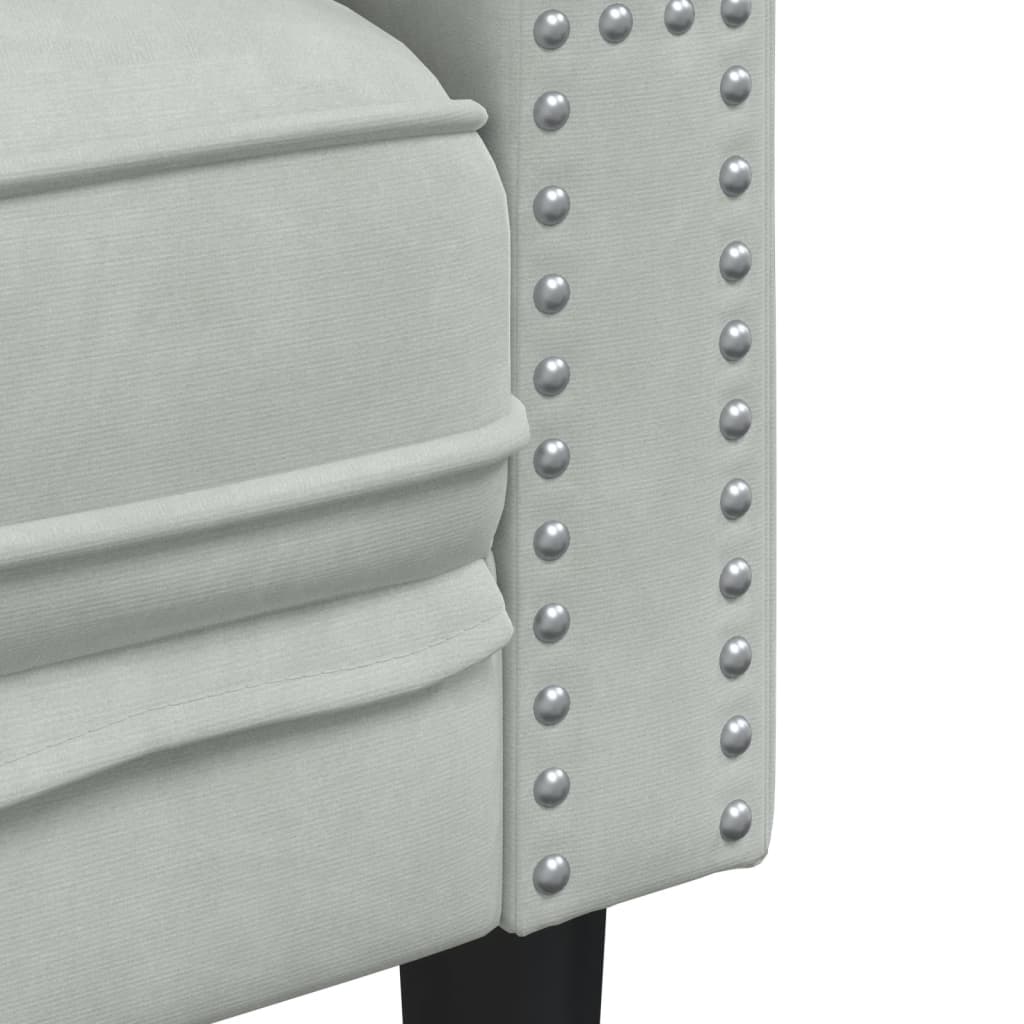 3-Personers Chesterfield-Sofa Med Bolsterpuder Fløjl