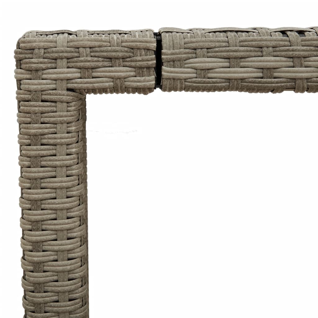 Havebord Med Glastop 190X90X75 Cm Polyrattan