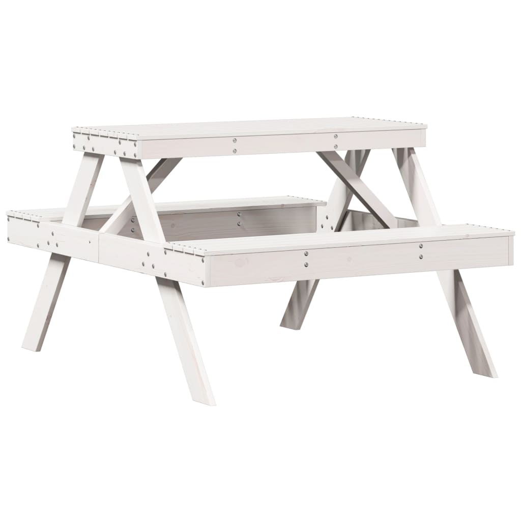 Picnicbord 105X134X75 Cm Massivt Fyrretræ