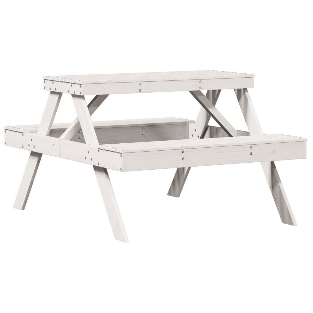 Picnicbord 105X134X75 Cm Massivt Fyrretræ