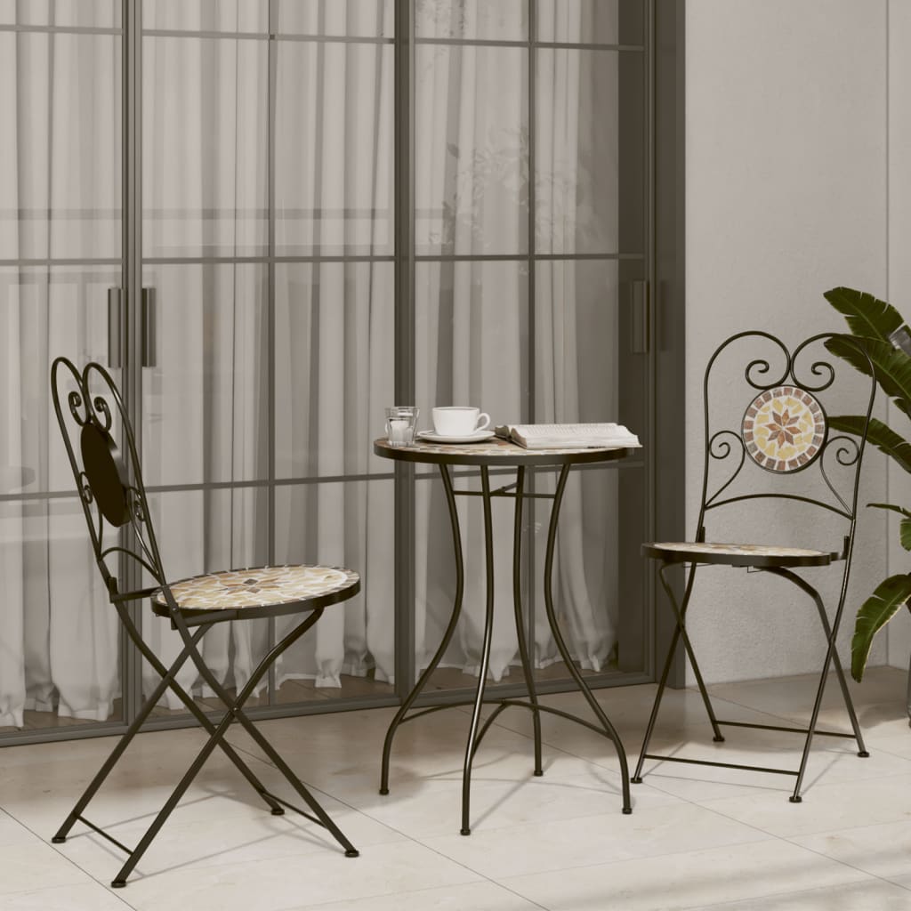 Bistrobord Mosaikdesign Ø Keramik