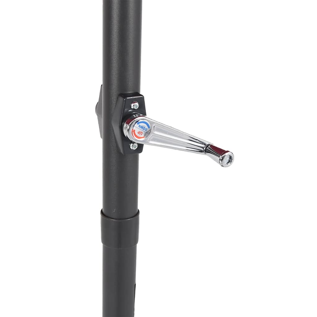 Parasol Med Led-Lys Og Stålstang 225X225X212 Cm Bordeauxfarvet