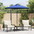 Parasol Med Led-Lys Og Stålstang 225X225X212 Cm Bordeauxfarvet