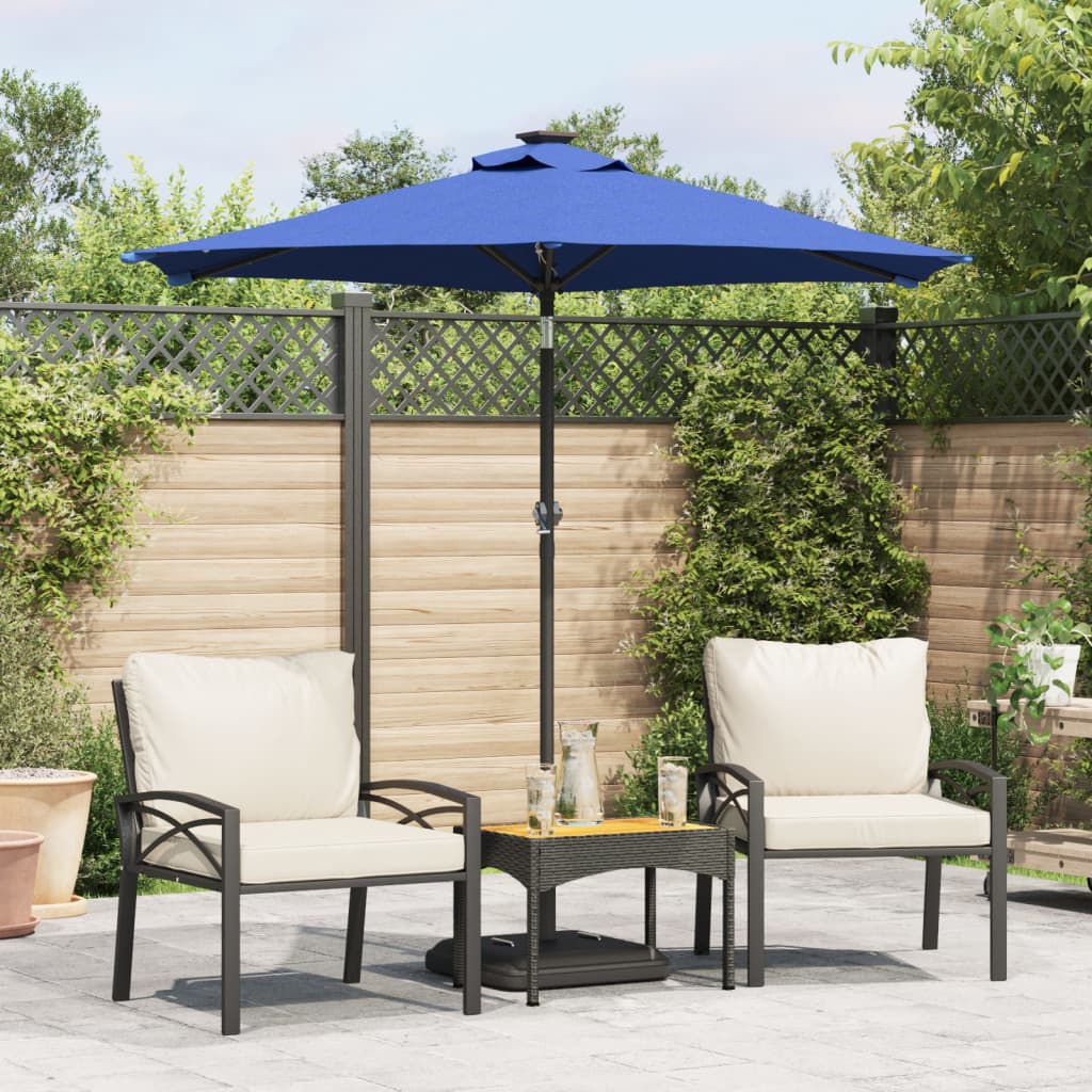 Parasol Med Led-Lys Og Stålstang 225X225X212 Cm Bordeauxfarvet