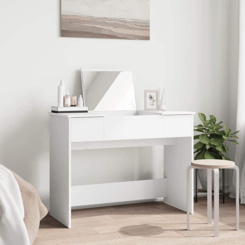 Makeupbord Med Spejl 100X45X76 Cm