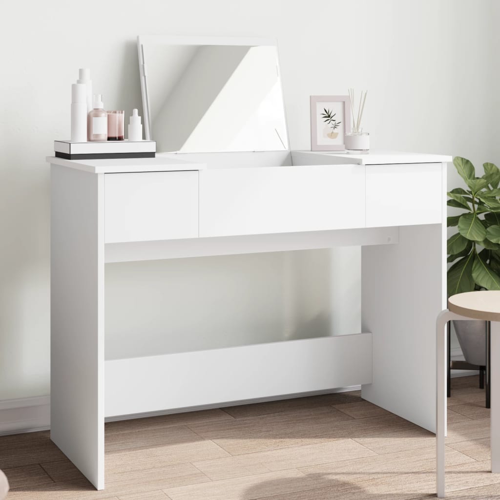 Makeupbord Med Spejl 100X45X76 Cm