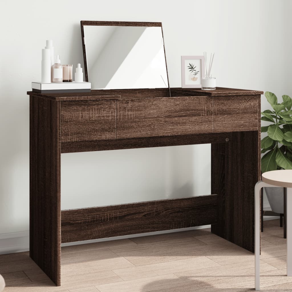 Makeupbord Med Spejl 100X45X76 Cm