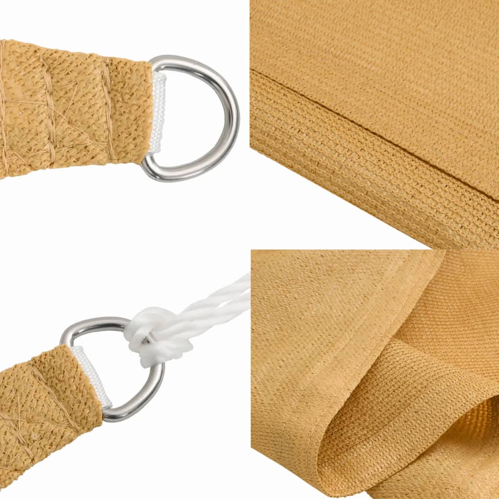 Solsejl 2,5X3 M 160 G/M² Hdpe Rektangulær Sandfarvet