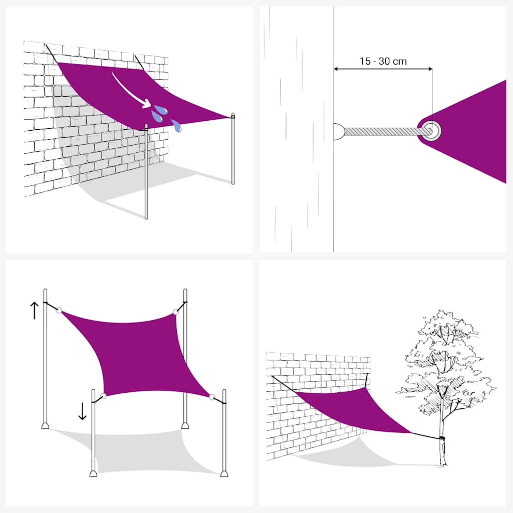 Solsejl 2,5X2,5X3,5 M 160 G/M² Trekantet Hdpe Sandfarvet