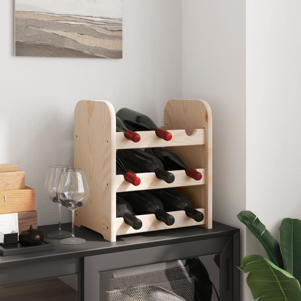 Vinreol 33X25X37 Cm Massivt Fyrretræ