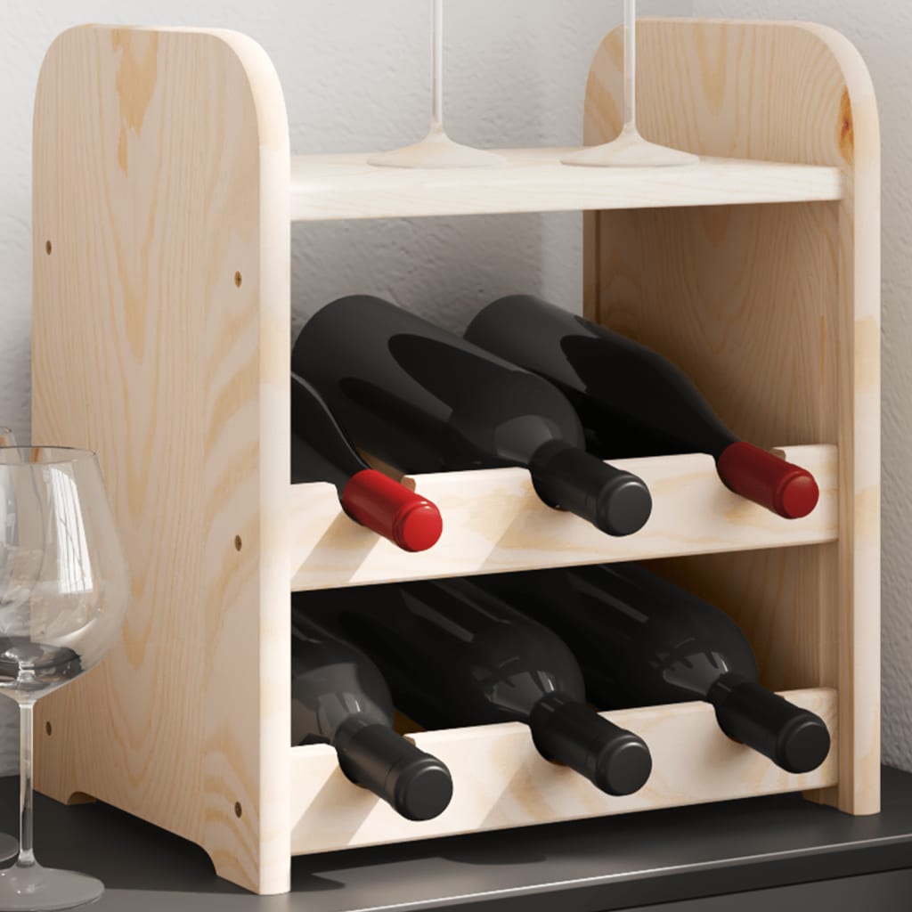 Vinreol 33X25X37 Cm Massivt Fyrretræ