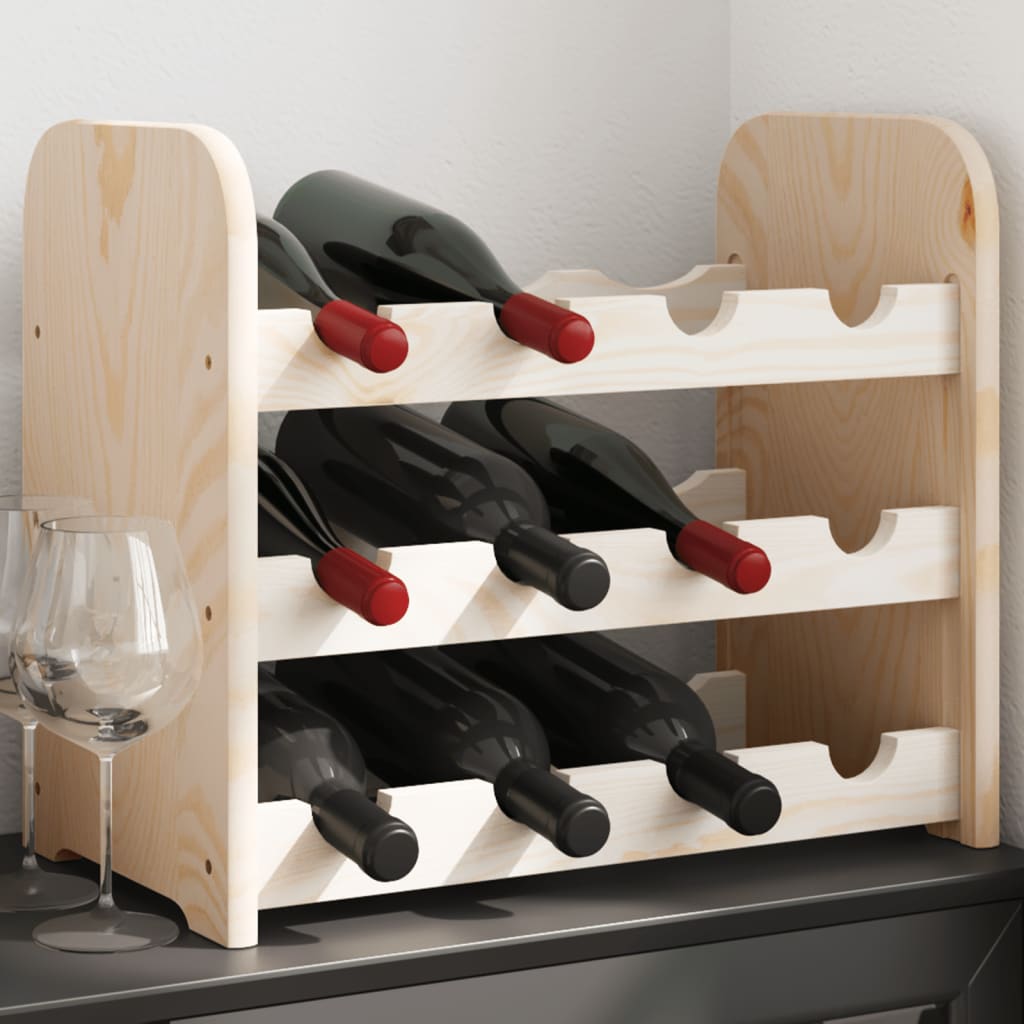 Vinreol 33X25X37 Cm Massivt Fyrretræ