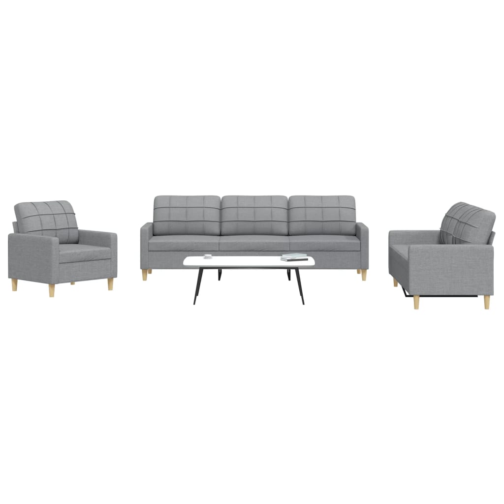 Sofasæt 4 Dele Med Fodskammel Og Pyntepuder Stof