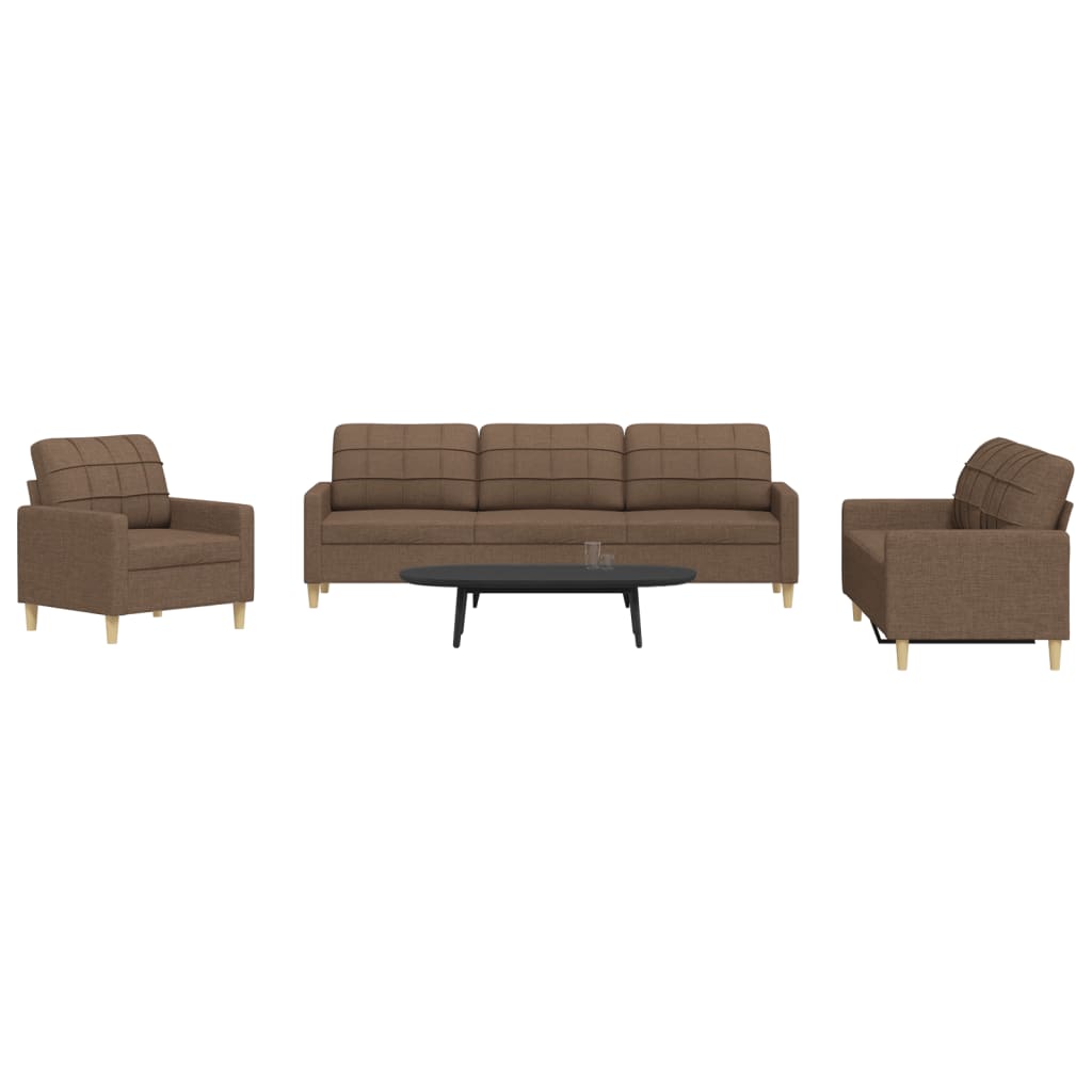 Sofasæt 4 Dele Med Fodskammel Og Pyntepuder Stof