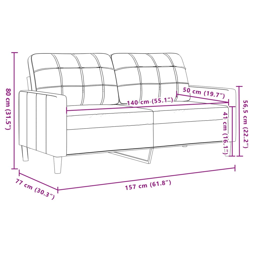 Sofasæt 2 Dele Med Hynder Velour