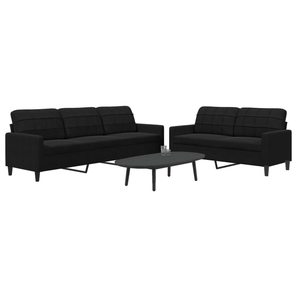 Sofasæt 2 Dele Med Hynder Velour