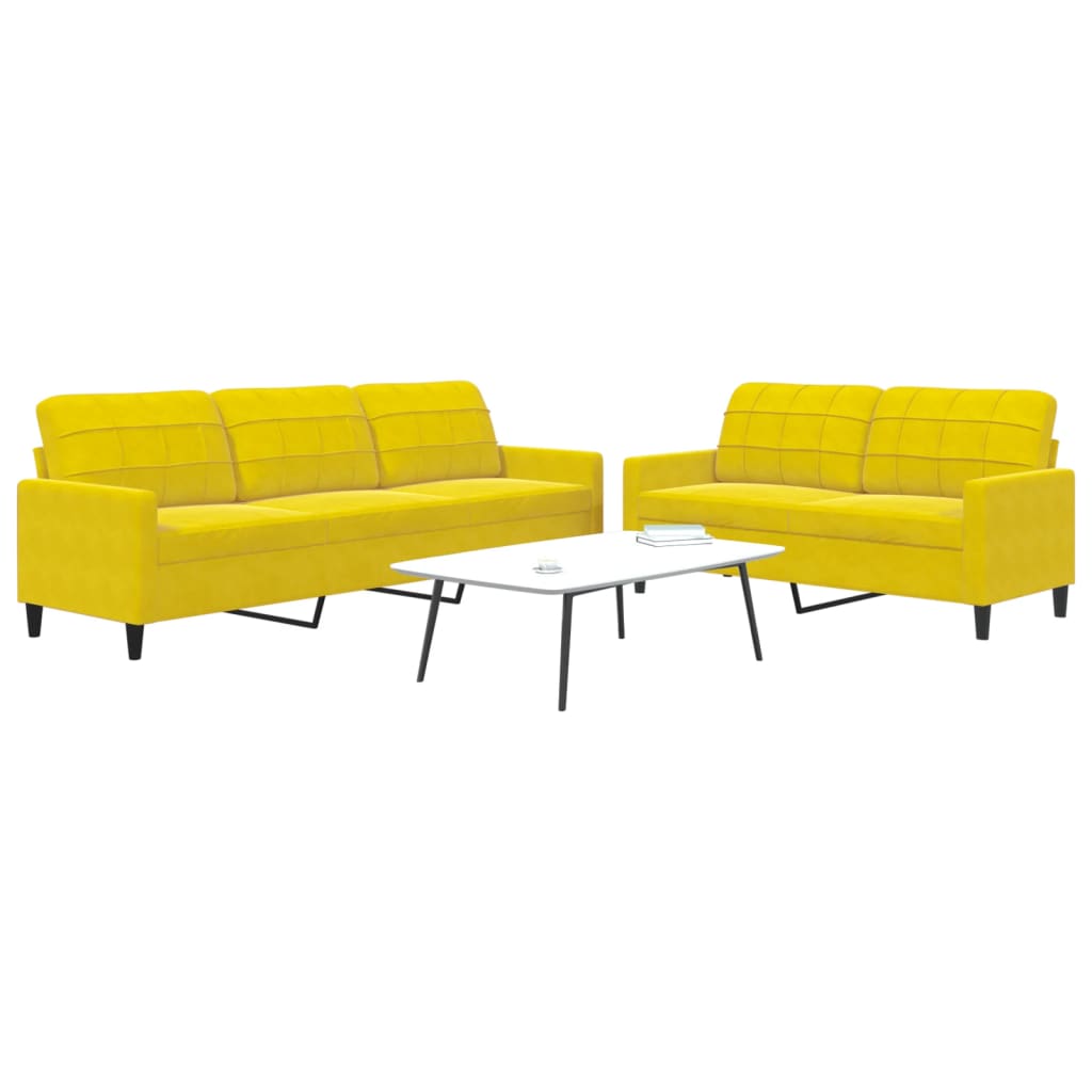 Sofasæt 2 Dele Med Hynder Velour