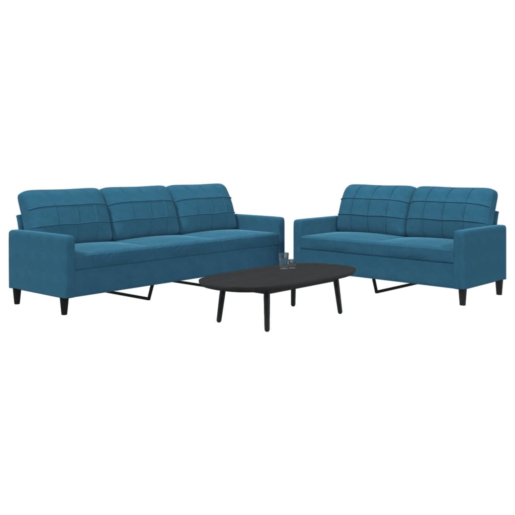 Sofasæt 2 Dele Med Hynder Velour
