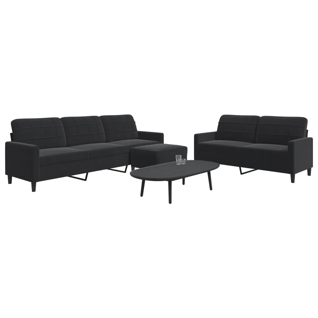 Sofasæt 2 Dele Med Hynder Velour