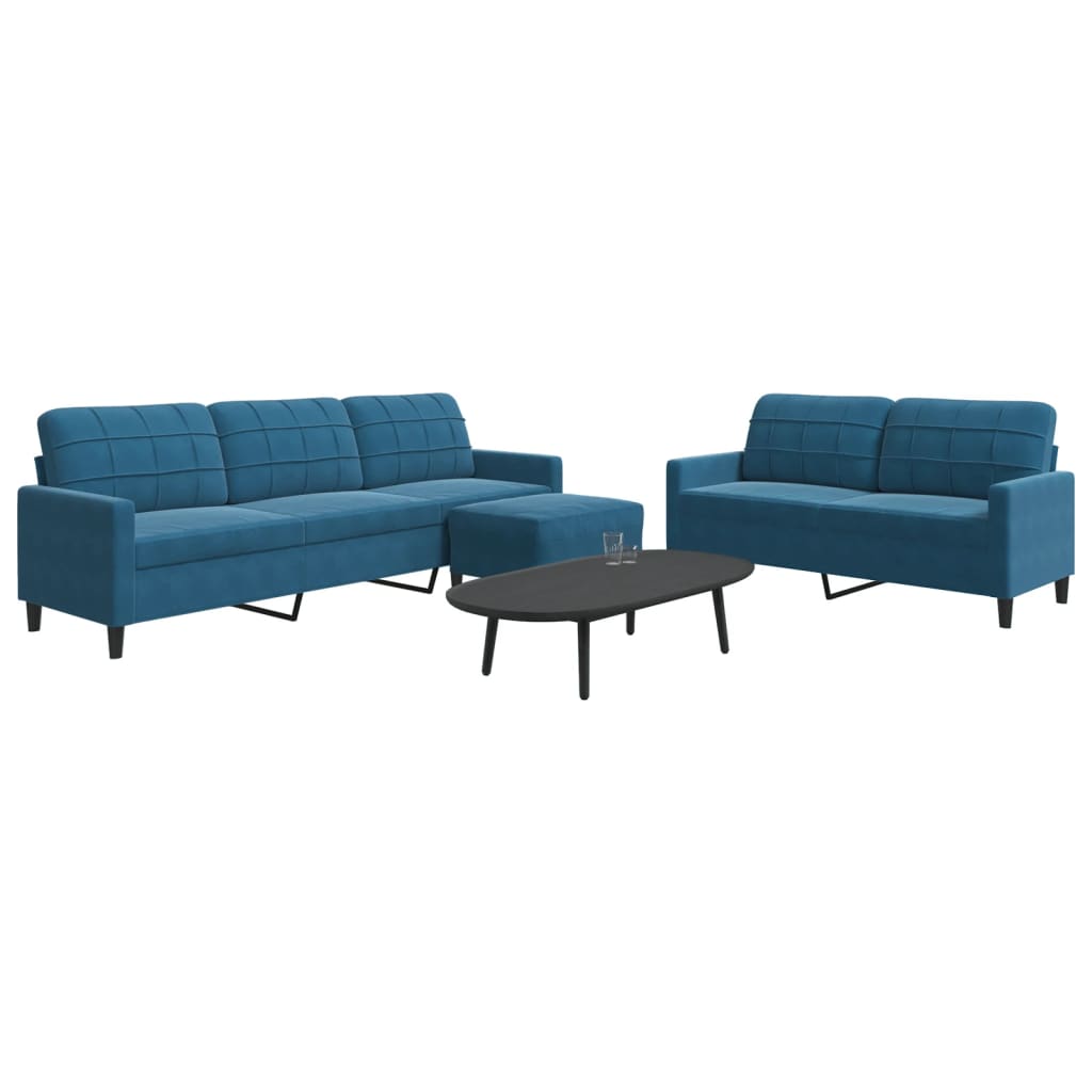 Sofasæt 2 Dele Med Hynder Velour