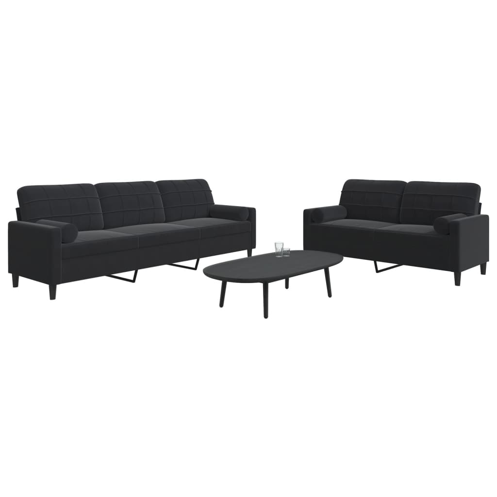 Sofasæt 2 Dele Med Hynder Velour