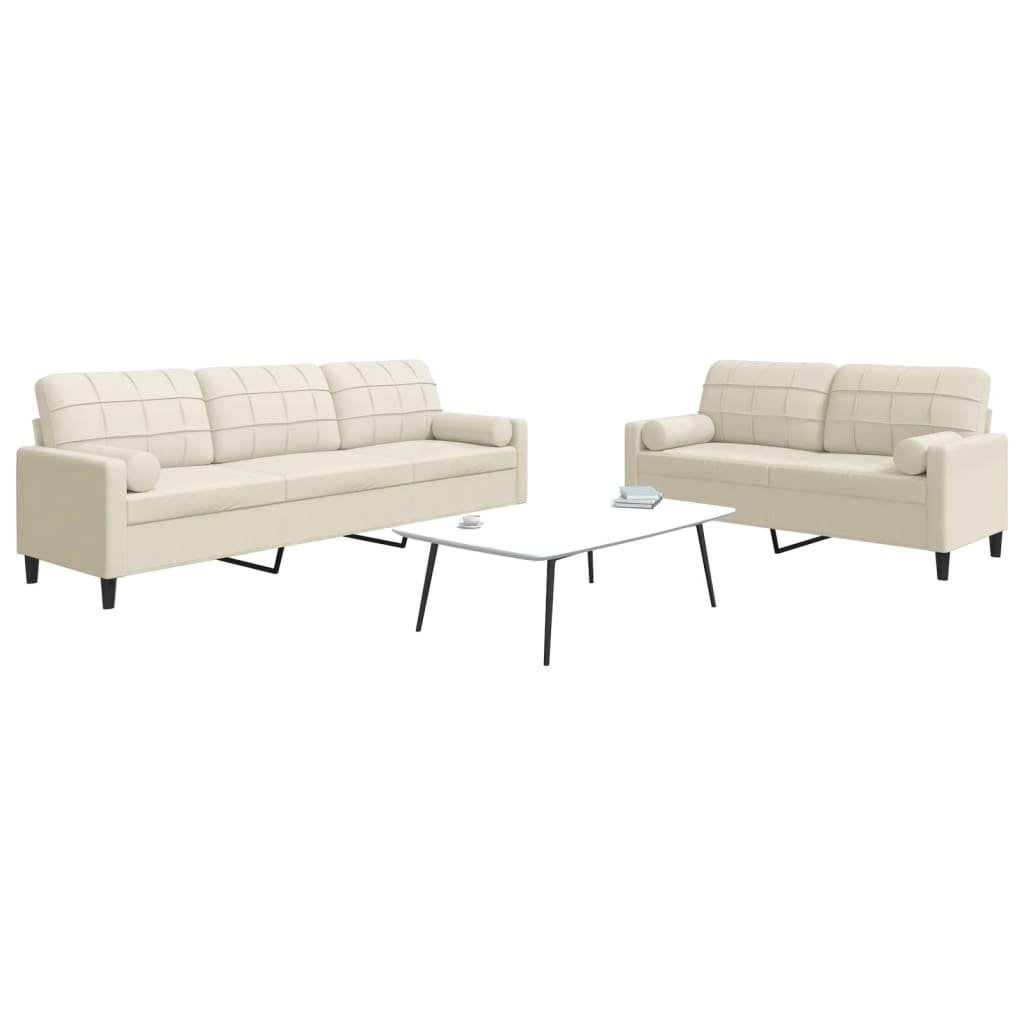 Sofasæt 2 Dele Med Hynder Velour