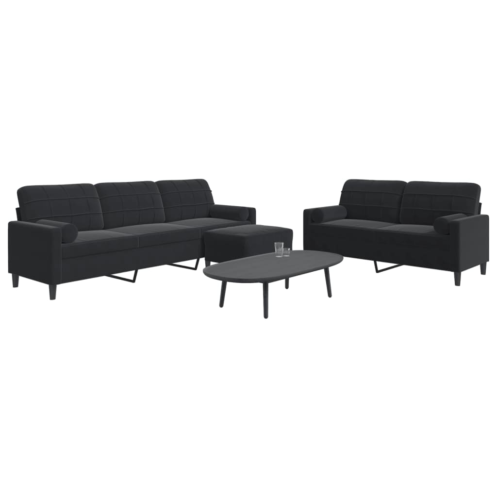 Sofasæt 2 Dele Med Hynder Velour