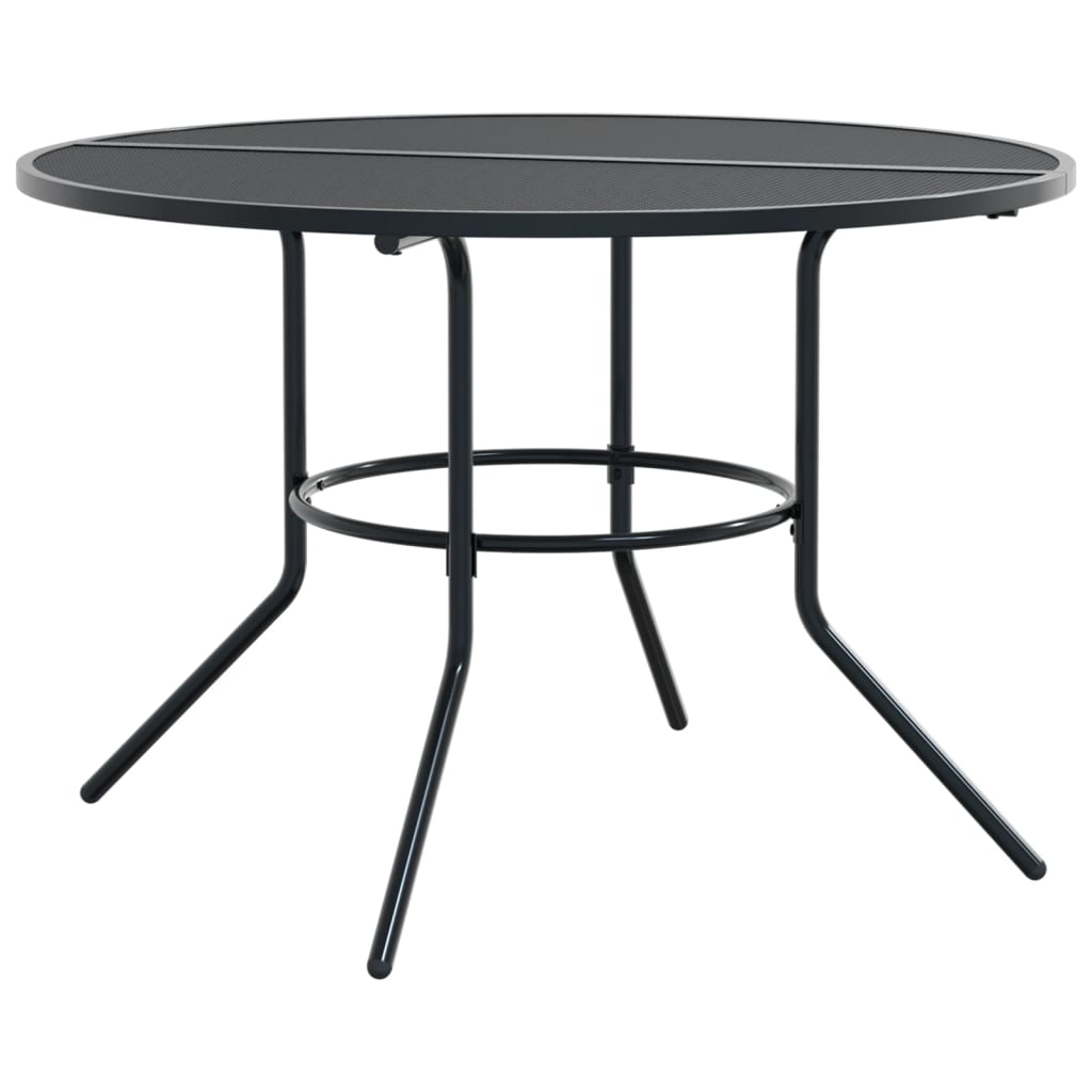 Terrassebord Ø110X72,5 Cm Pulverlakeret Stål Antracitgrå