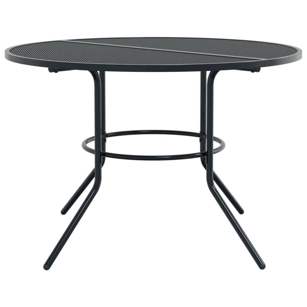 Terrassebord Ø110X72,5 Cm Pulverlakeret Stål Antracitgrå