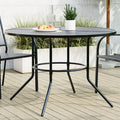 Terrassebord Ø110X72,5 Cm Pulverlakeret Stål Antracitgrå