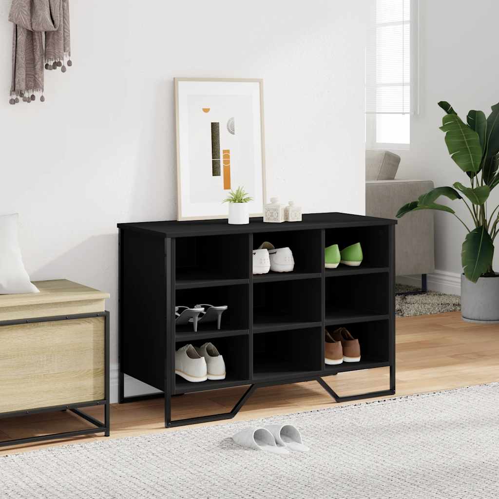 Skoreol 90X38X45,5 Cm Konstrueret Træ Sort