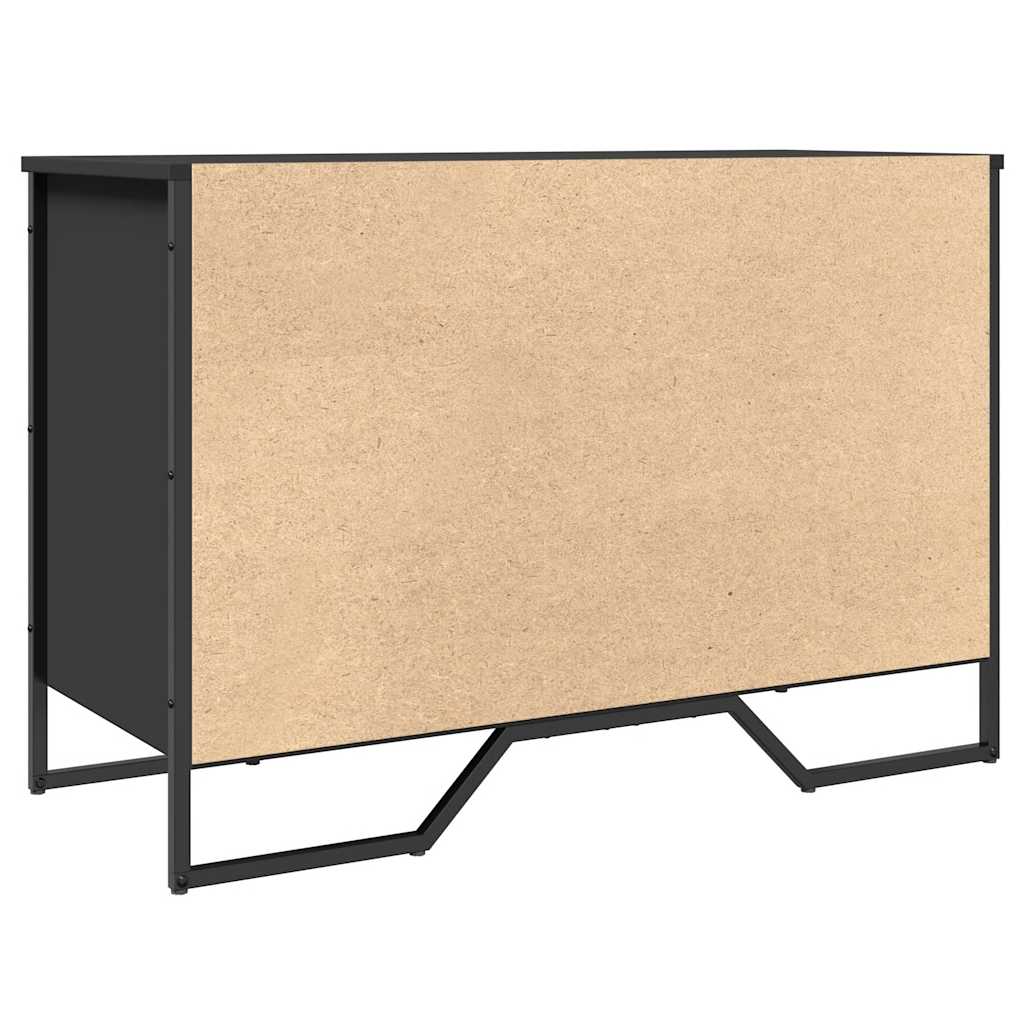Skoreol 90X38X45,5 Cm Konstrueret Træ Sort