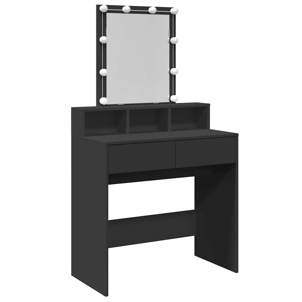 Makeupbord Med Led-Lys 80X41X144,5 Cm