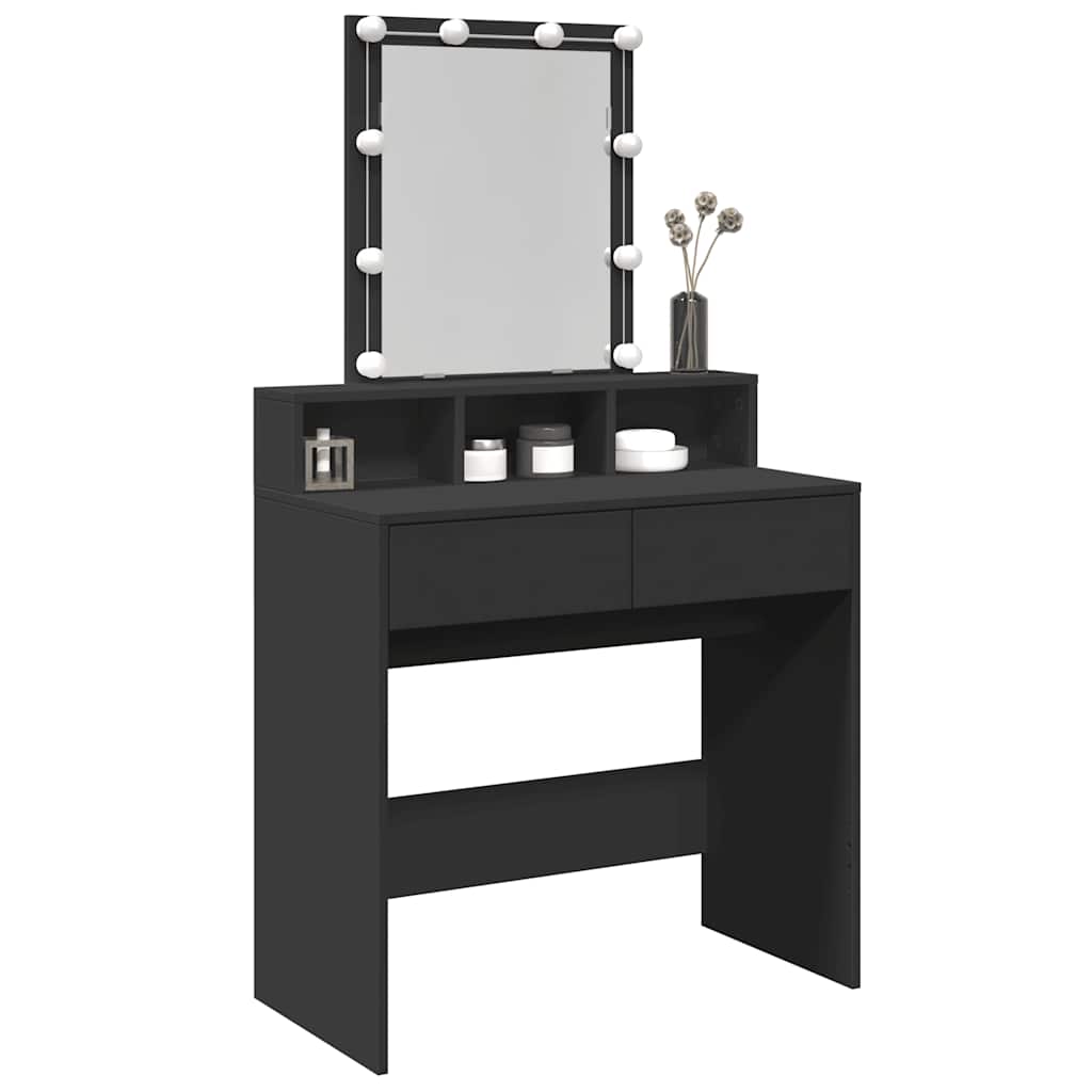 Makeupbord Med Led-Lys 80X41X144,5 Cm