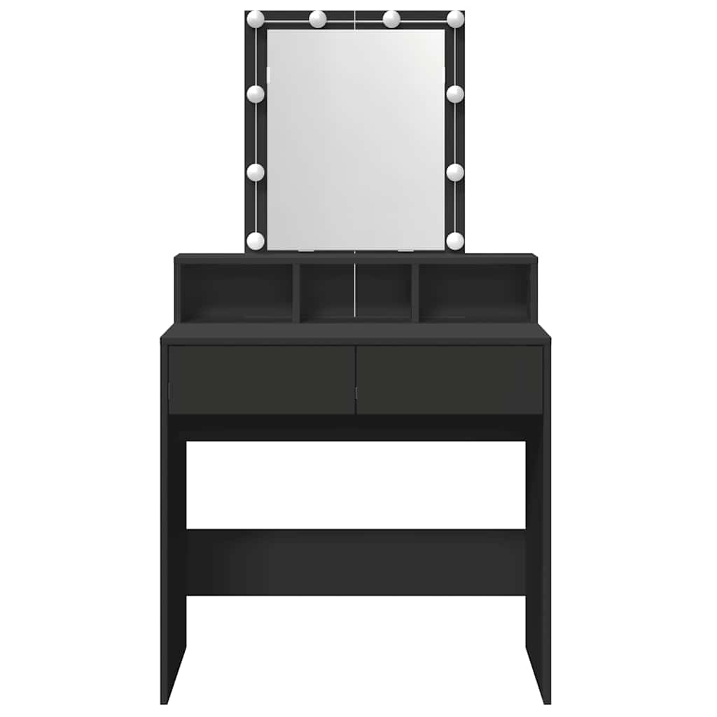 Makeupbord Med Led-Lys 80X41X144,5 Cm