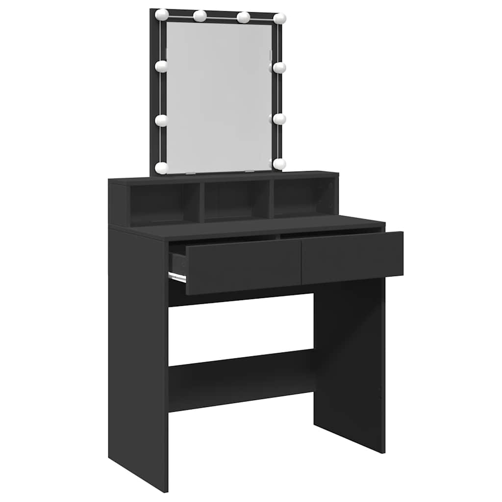 Makeupbord Med Led-Lys 80X41X144,5 Cm