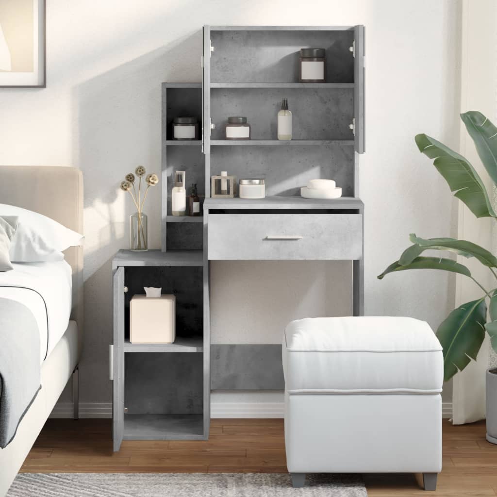 Makeupbord Med Skab 80X35X132 Cm