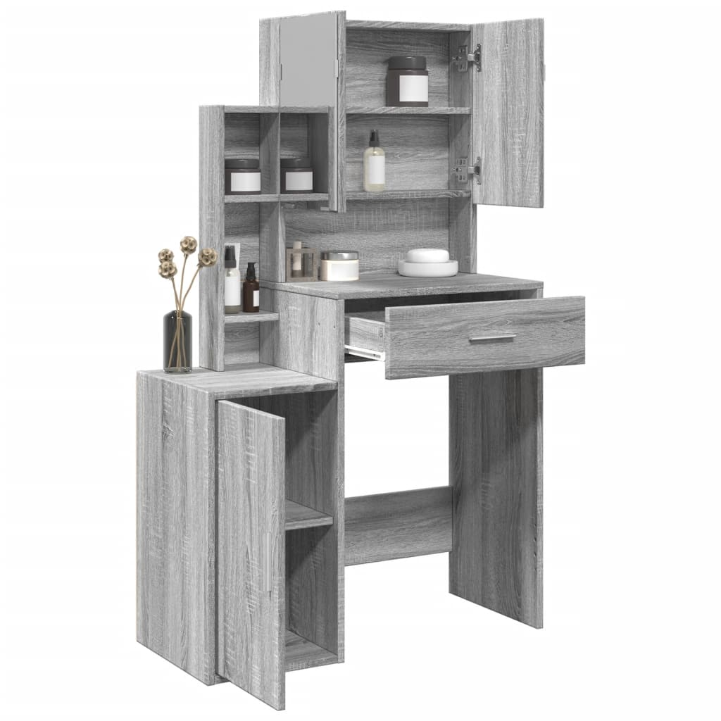 Makeupbord Med Skab 80X35X132 Cm