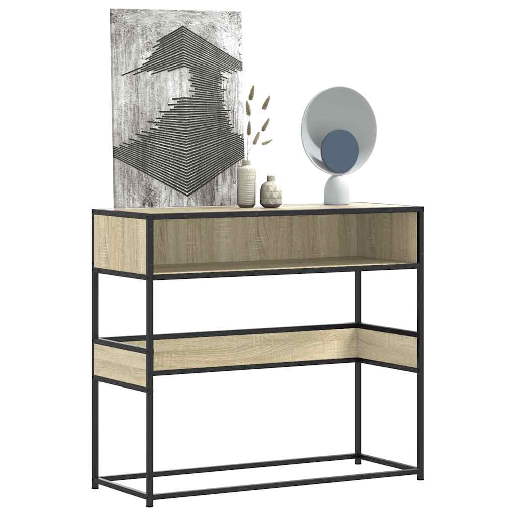 Konsolbord 90X35X80 Cm Konstrueret Træ Etræsfarve