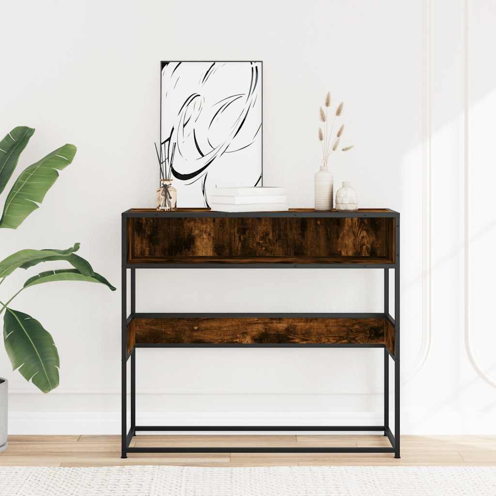 Konsolbord 90X35X80 Cm Konstrueret Træ Etræsfarve
