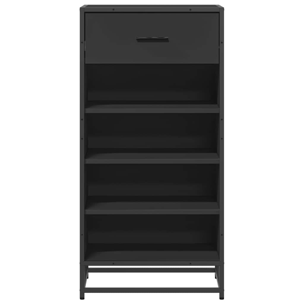 Skostativ 48X38X97,5 Cm Konstrueret Træ Sort