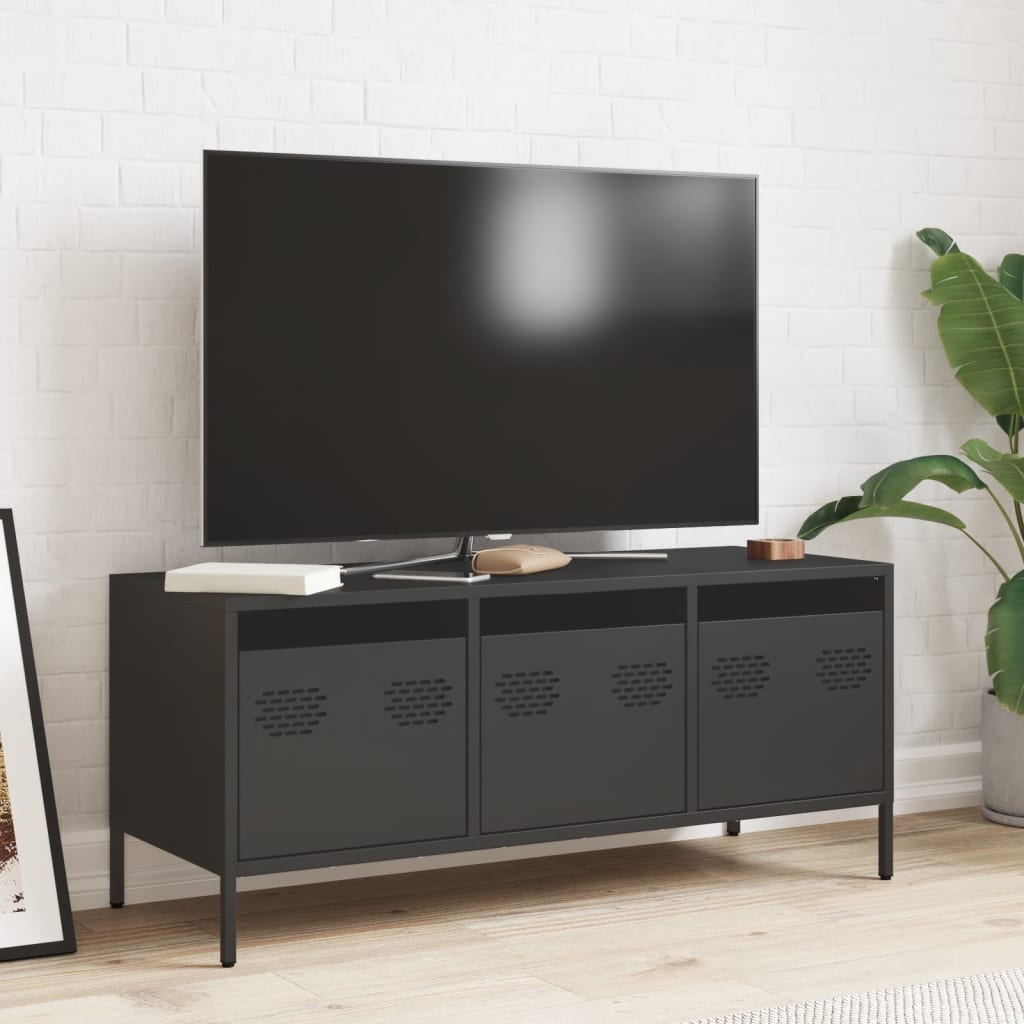 Tv-Bord 101,5X39X43,5 Cm Koldvalset Stål