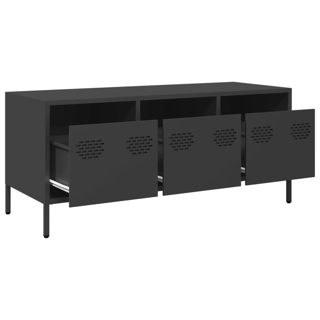Tv-Bord 101,5X39X43,5 Cm Koldvalset Stål