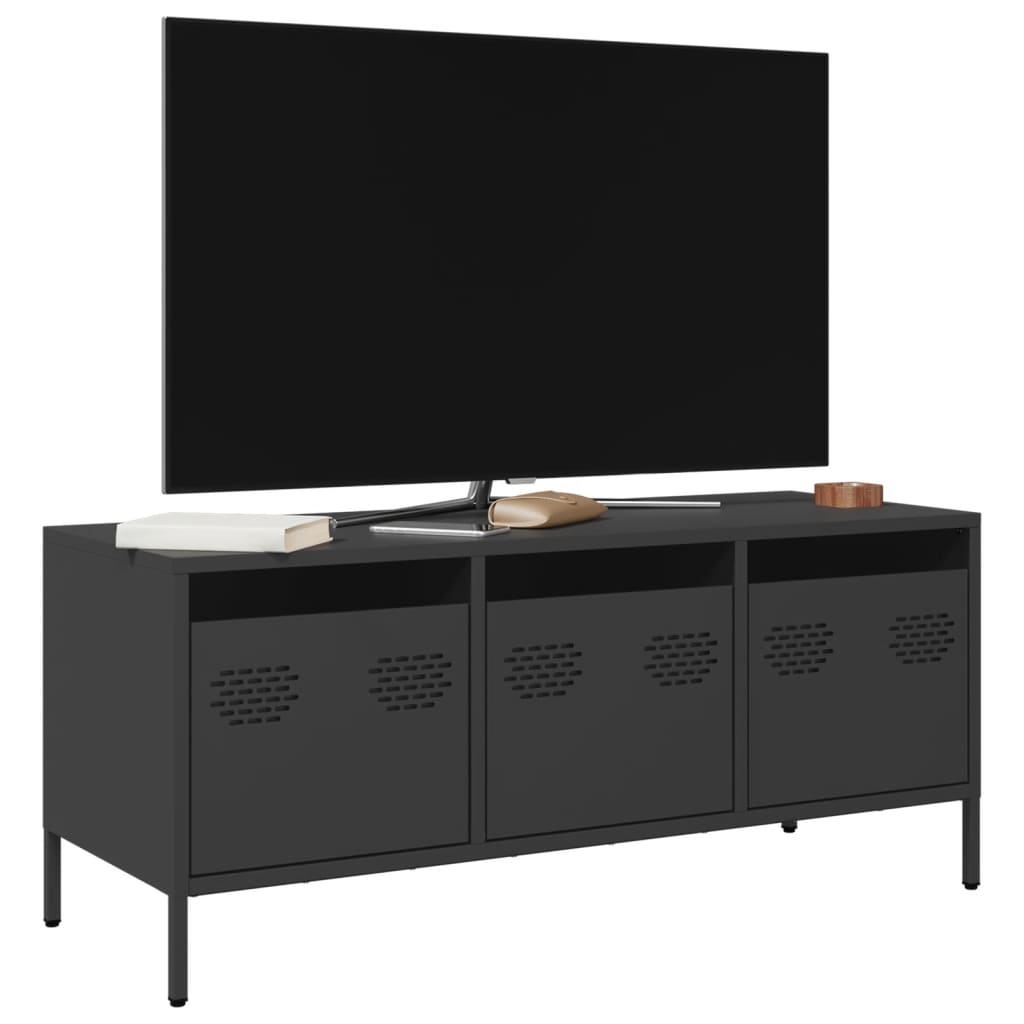 Tv-Bord 101,5X39X43,5 Cm Koldvalset Stål