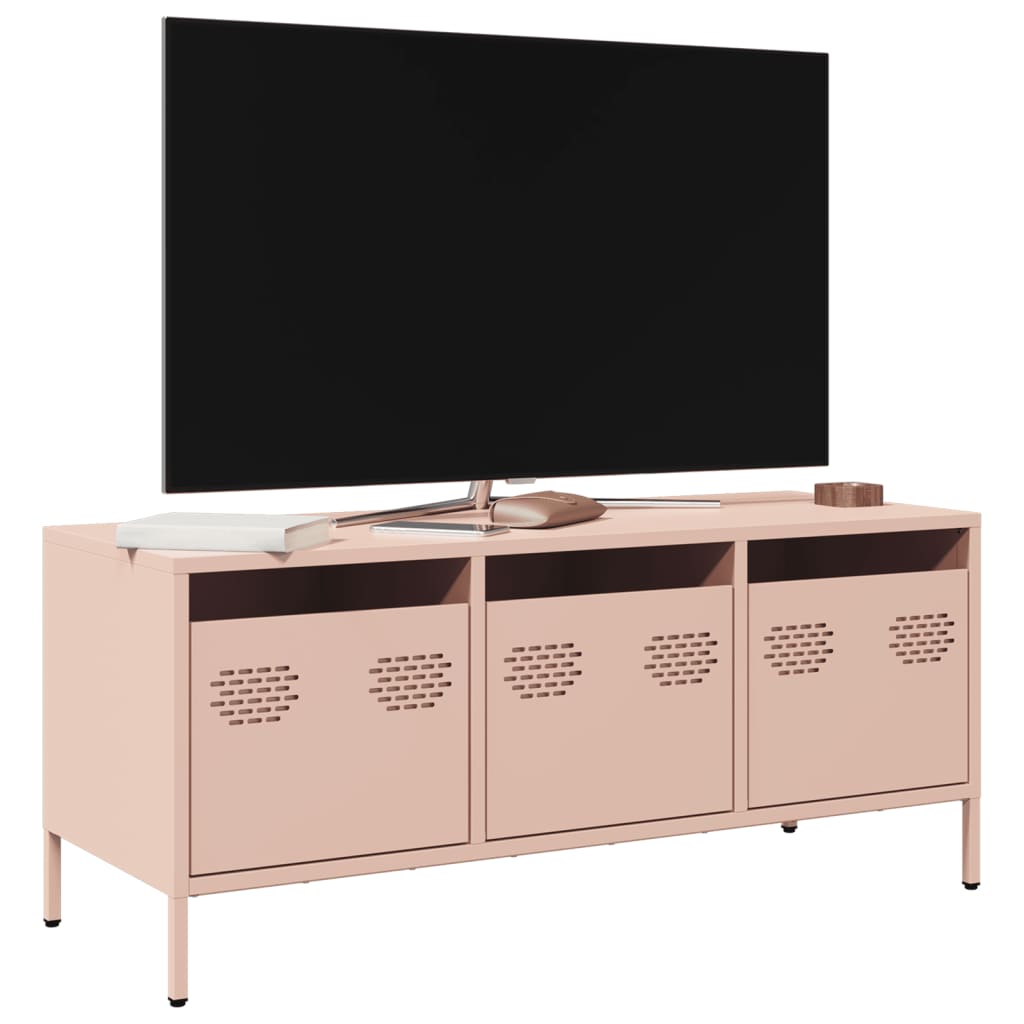 Tv-Bord 101,5X39X43,5 Cm Koldvalset Stål