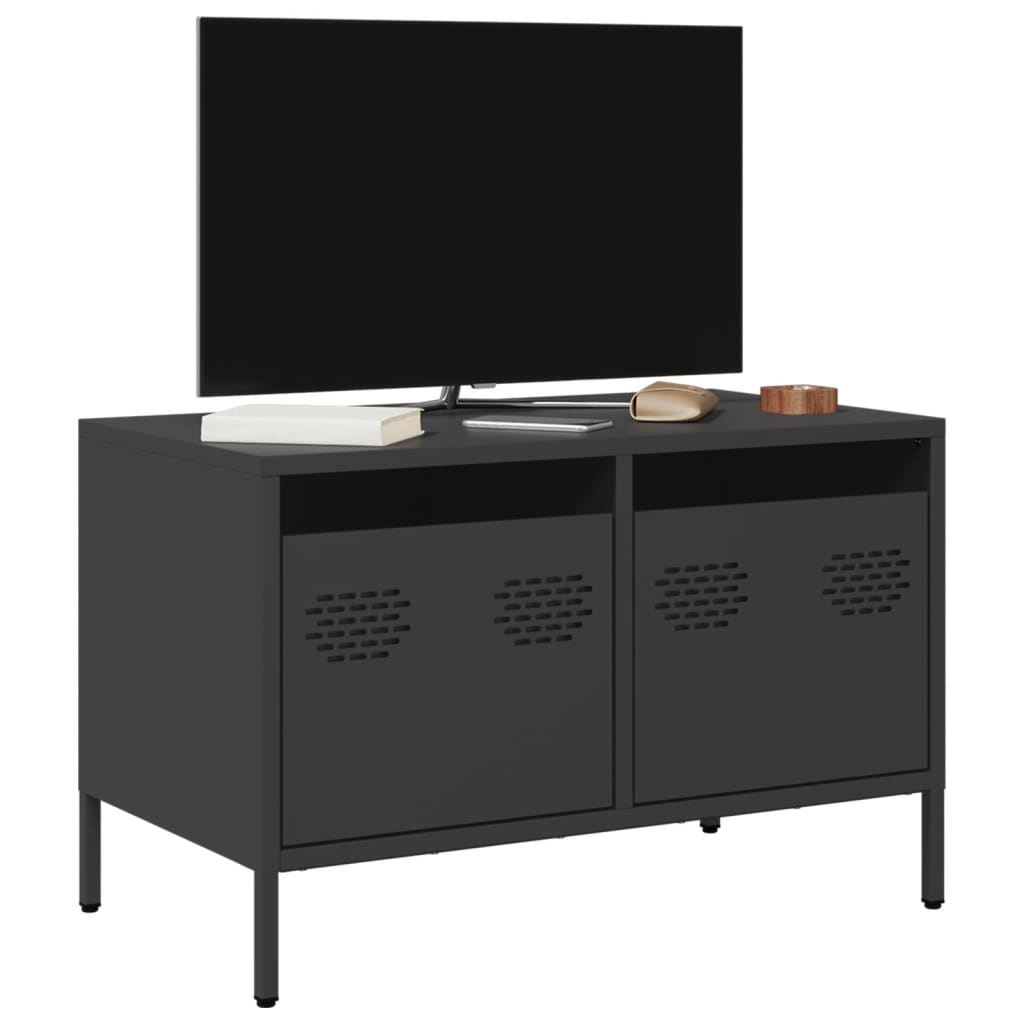 Tv-Bord 101,5X39X43,5 Cm Koldvalset Stål