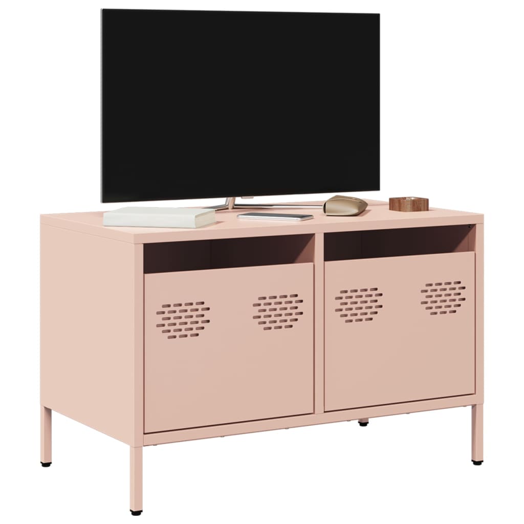 Tv-Bord 101,5X39X43,5 Cm Koldvalset Stål